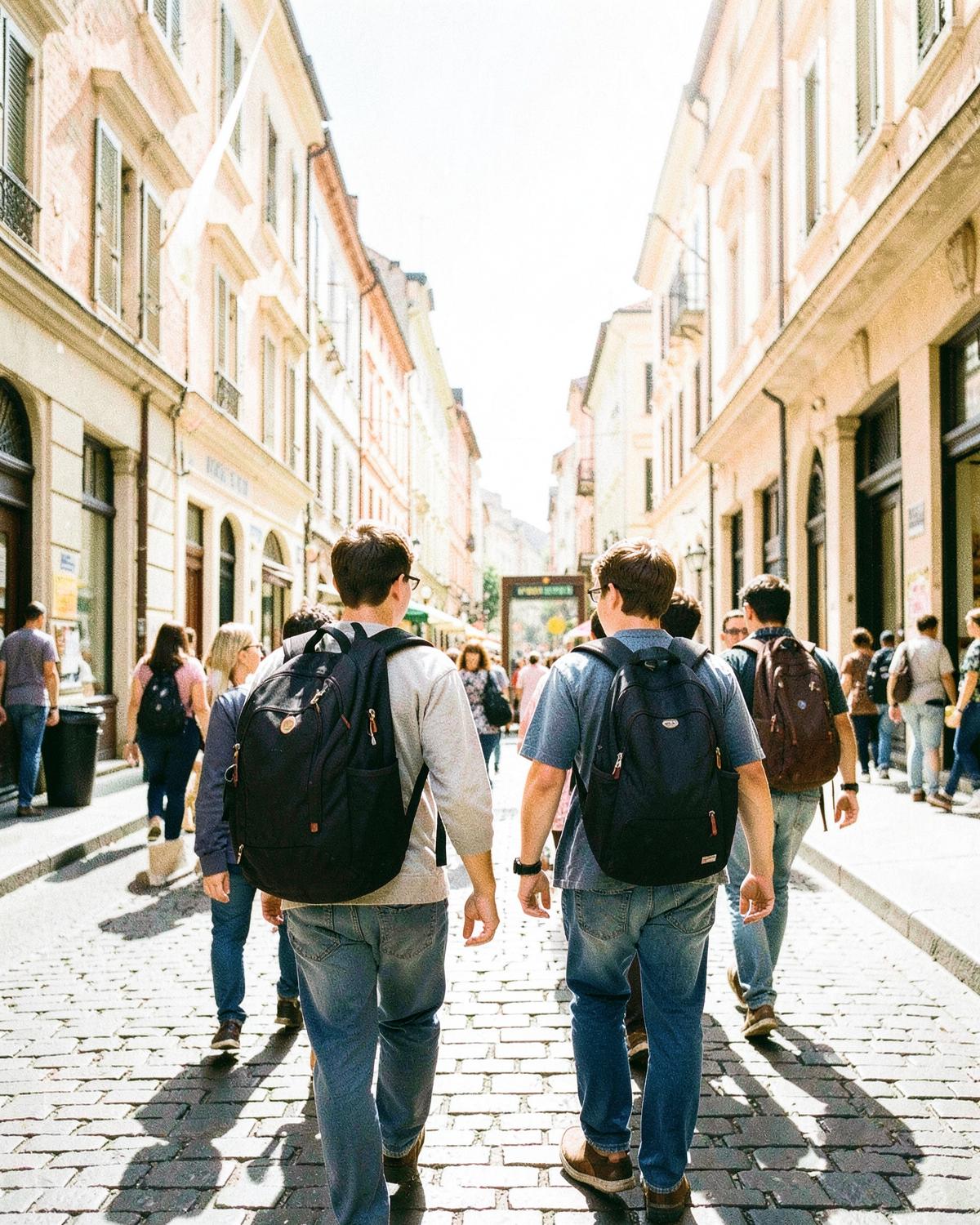 Studenten onderweg tijdens een internationale ervaring